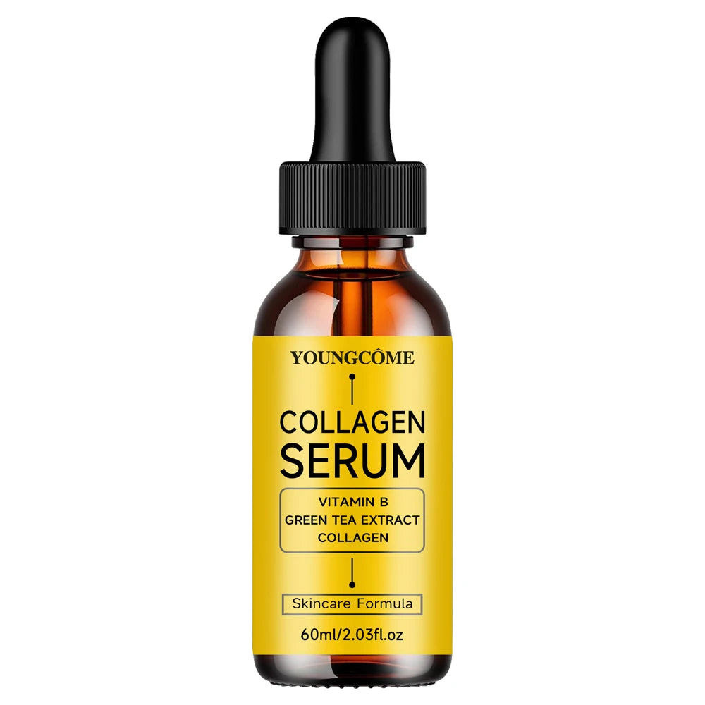 Collagen Face Serum with Vitamin B & Green Tea Extract: Hydrating Facial Care for Daily Moisturization Skin Barrier Support Peaceful Pleasures Health and Wellness 60g
