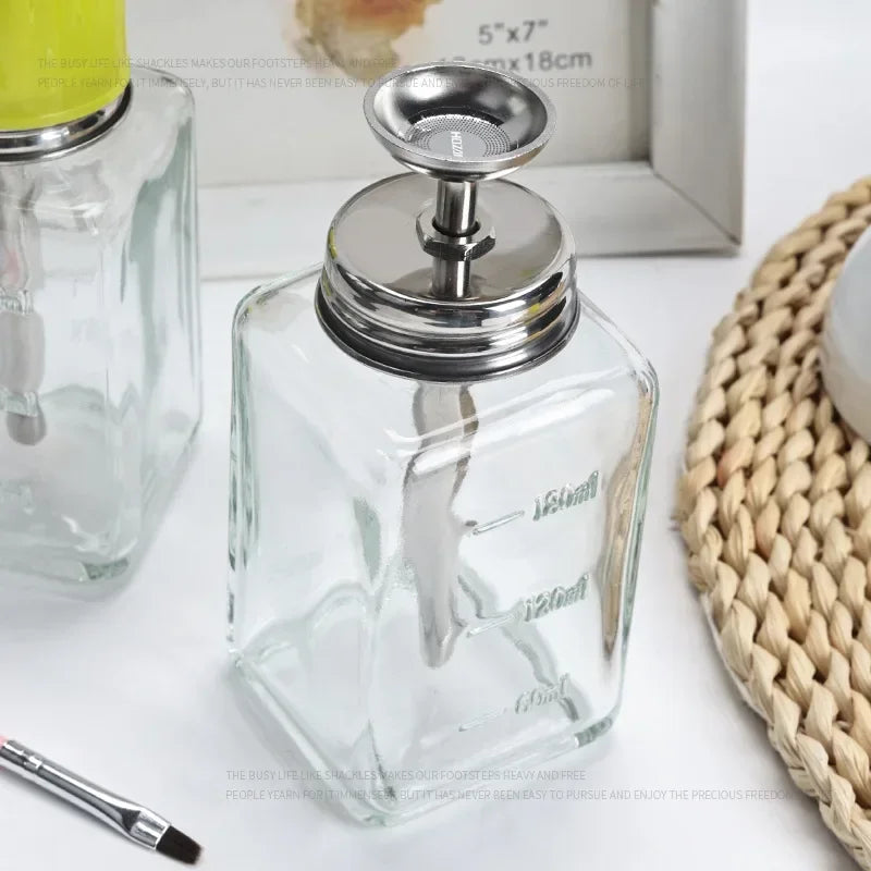 1/3PCS Nail Glass Bottle Press Funnel Press Type Alcohol Bottle Remover Water Empty Bottle Cleaning Liquid Crystal Hydraulic Peaceful Pleasures Health and Wellness