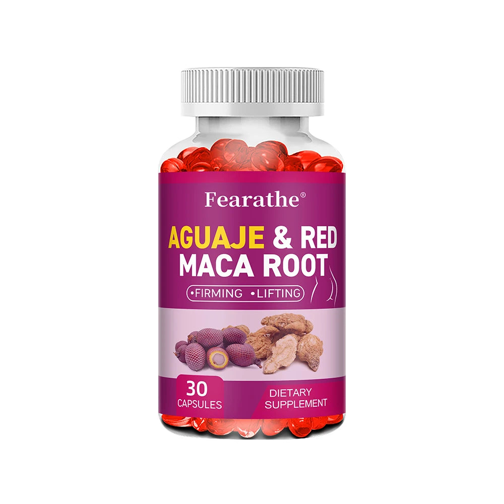 Organic Aguaje with Red Maca Root Extract Supports Full & Firming Buttocks and Immune Health 120 Capsules Peaceful Pleasures Health and Wellness 30 count-1bottle