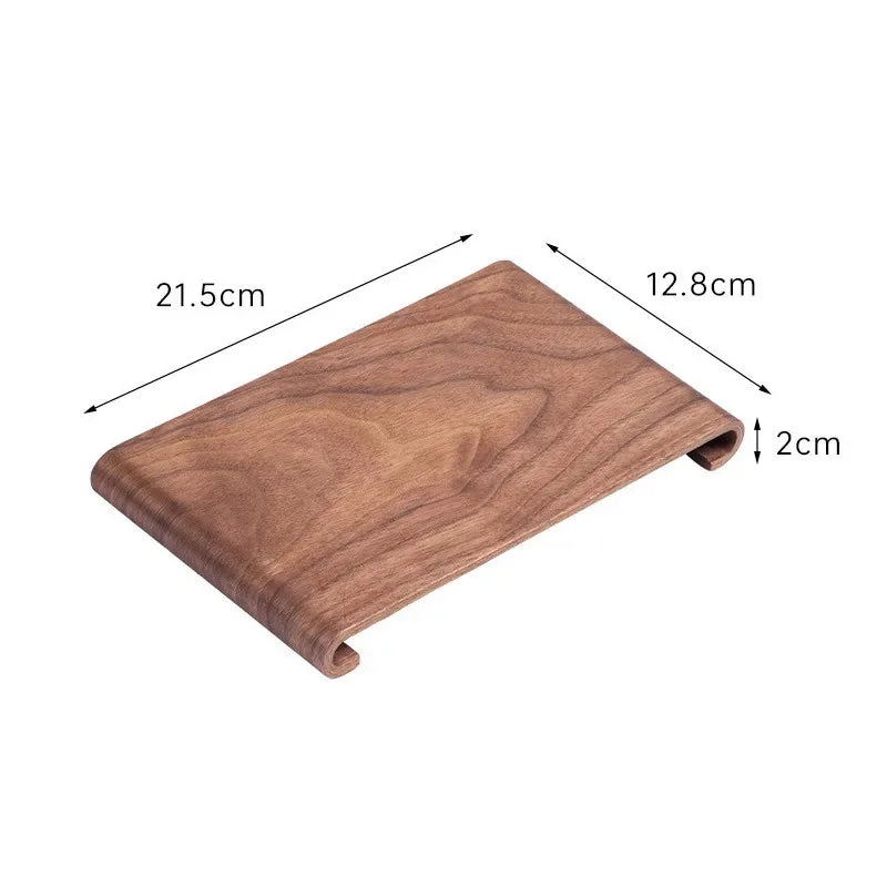 Creative rectangular wooden desktop display rack Hotel Home Coffee Table Decorative Plate Retro Style Heat-resistant Thick Tray Peaceful Pleasures Health and Wellness