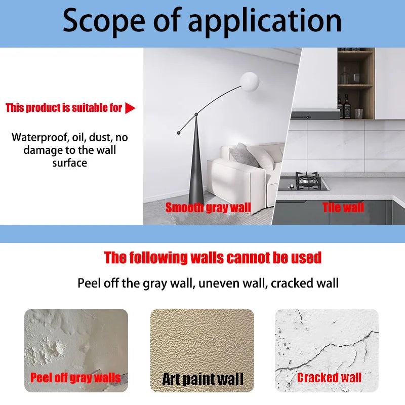 Transparent Kitchen Wall Film – Waterproof & Oil-Proof Sticker
