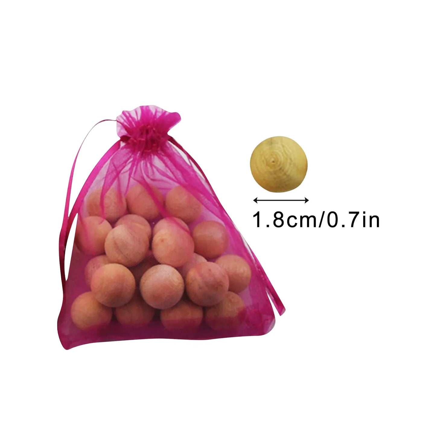 20-Pack Natural Camphor Wood Moth Balls – Wardrobe Pest Repellent