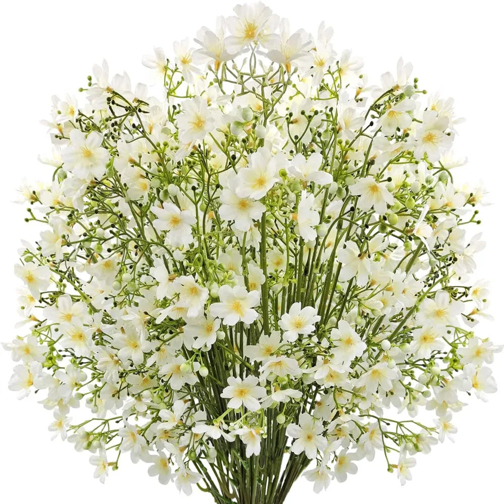 Silk Artificial Flowers Long Stem | Baby's Breath Faux Bouquet