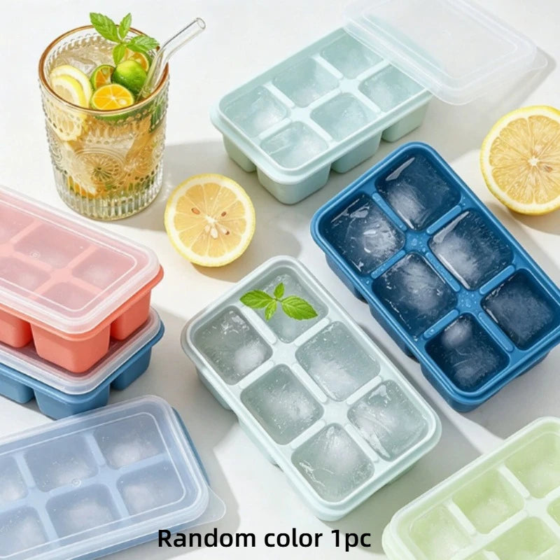 1/2pcs Homemade silicone DIY ice freezer for summer use, personalized ice making box, whiskey cube ice freezer box Peaceful Pleasures Health and Wellness Random color 1pc