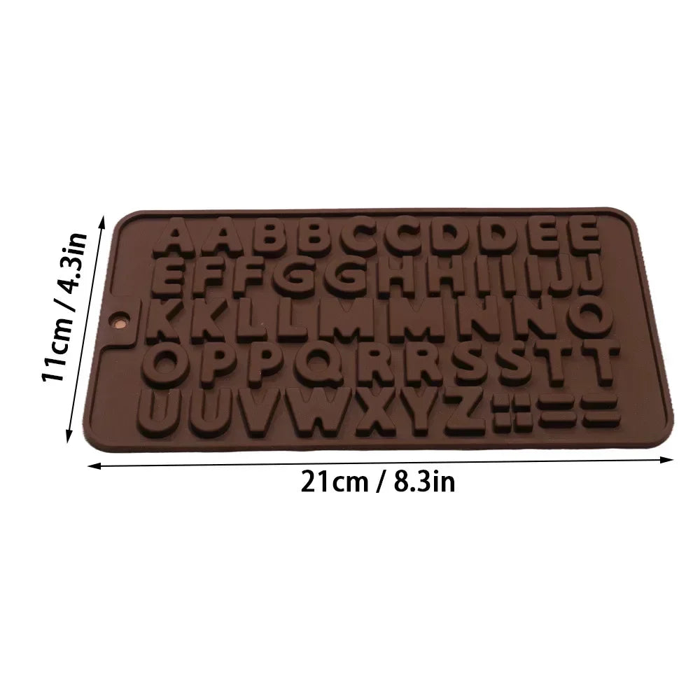 Silicone Letter & Number Mold for Chocolate, Candy & Cake