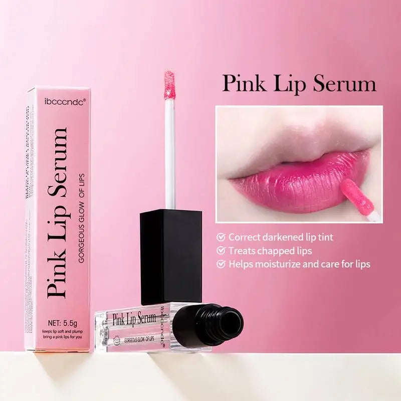 Pink Lip Plumping Serum Gloss – Moisturizing & Long-Lasting