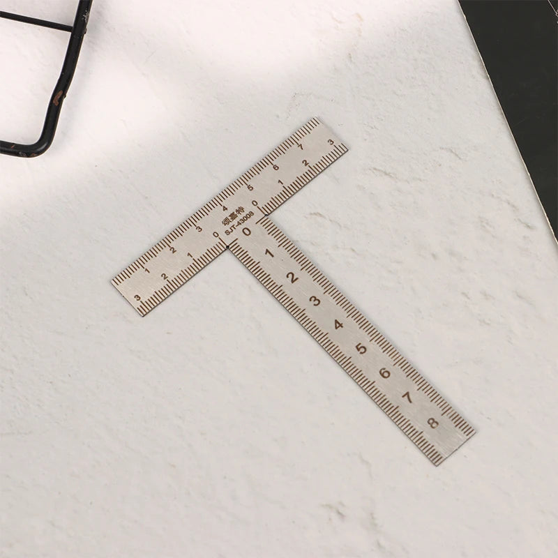 Mini T/L Square Ruler – Stainless Steel 90° Measuring Layout Tool