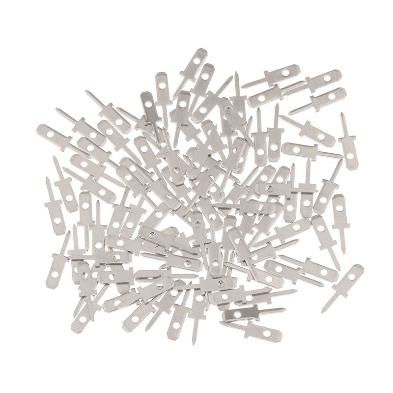 50pcs Spring Terminal PCB Solder Lug 2.8 Inserts Plug Thickness 0.8mm One Legs PCB Welding Sheet Peaceful Pleasures Health and Wellness long leg