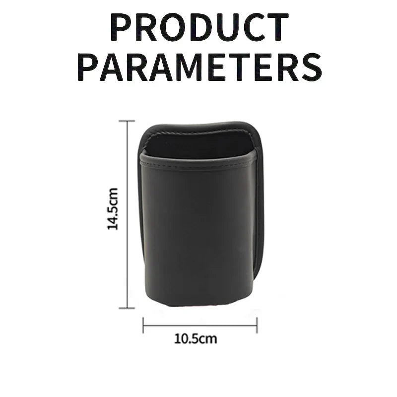PU Leather Car Cup Holder – Clip-On Seat & Door Organizer