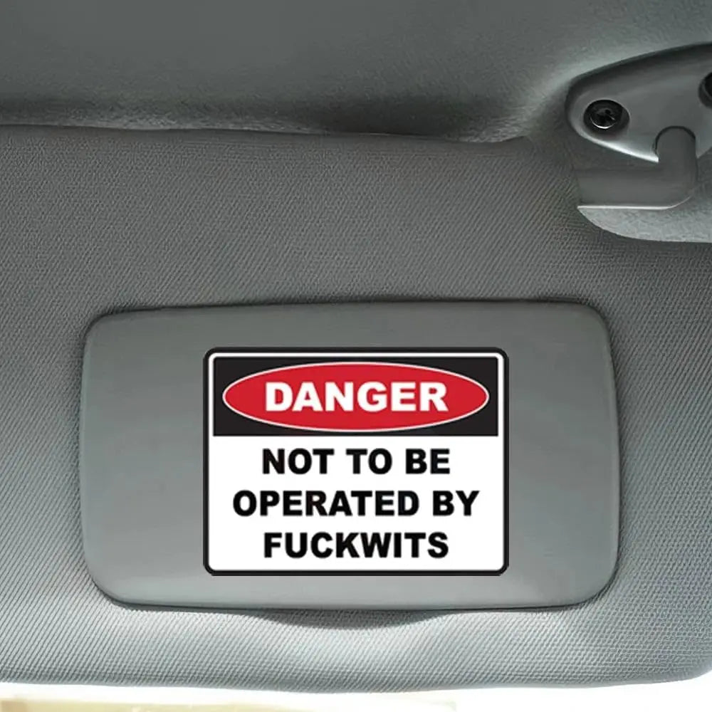 2pcs 150mm x 113mm Danger NOT to BE Operated Sticker Decal Funny Car Boat Peaceful Pleasures Health and Wellness