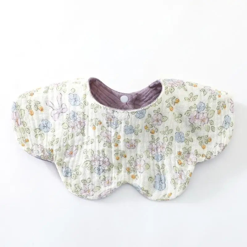 6-Layer Cotton Baby Drool Bib – Soft Burp Cloth for Newborns