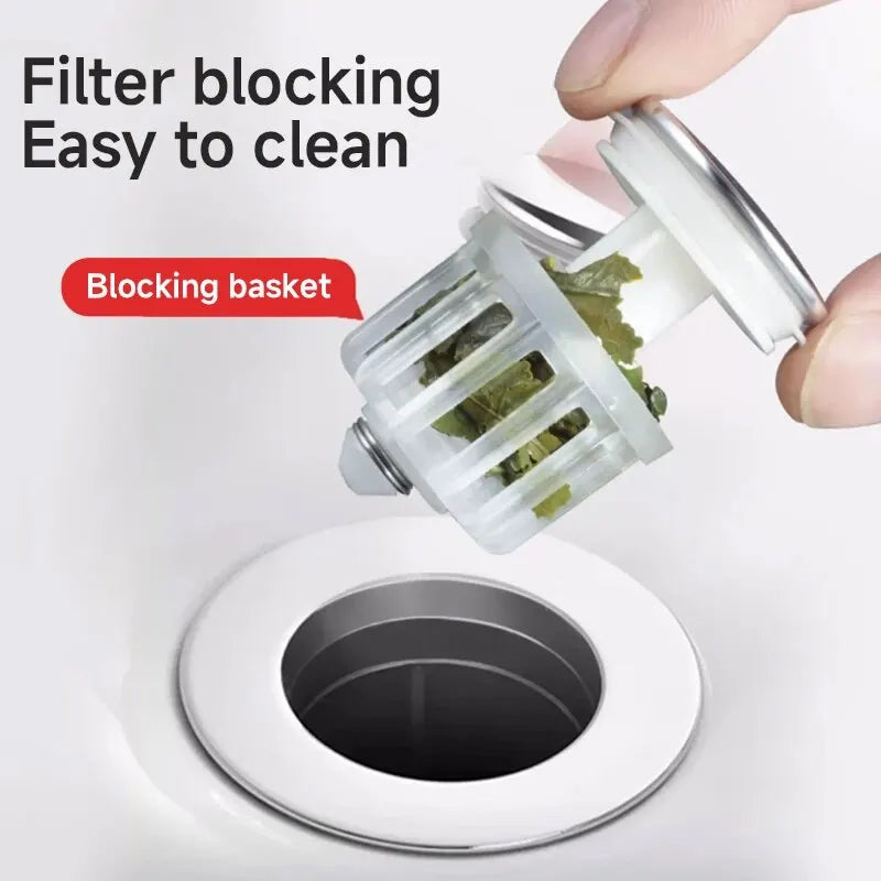Universal Pop-Up Drain Filter Hair Catcher & Sink Strainer