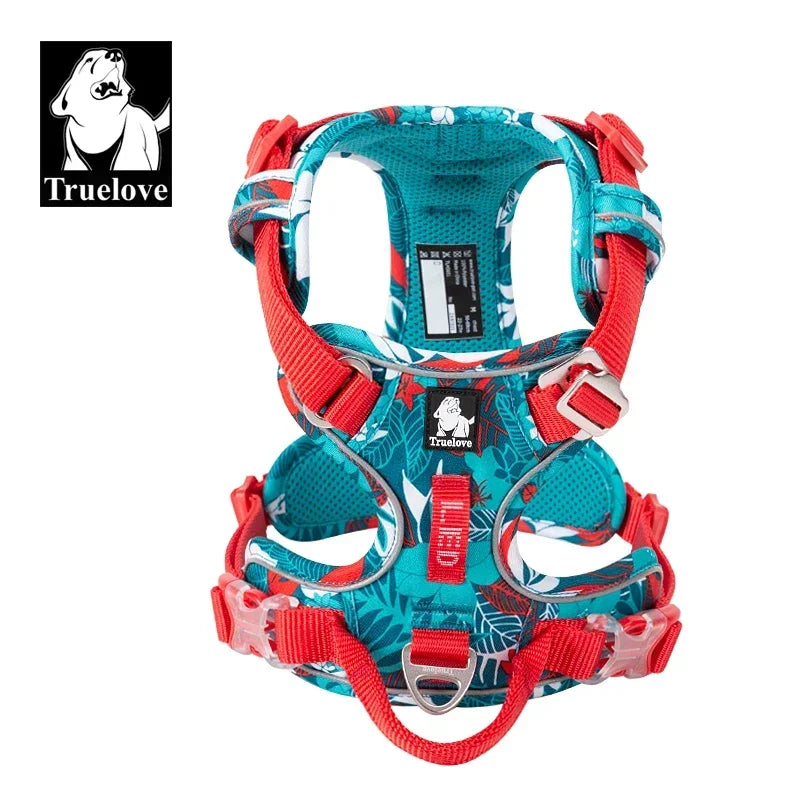 Truelove Pet Reflective Nylon Dog Harness No Pull Adjustable Medium Large Naughty Dog Vest Safety Vehicular Lead Walking Running Peaceful Pleasures Health and Wellness
