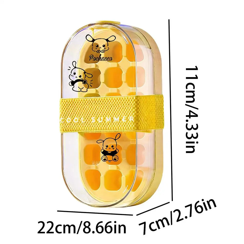 2-In-1 Touch Free Ice Tray Bottle | Portable Ice Maker & Straw Ice Maker Bottle Peaceful Pleasures Health and Wellness China Mainland Yellow