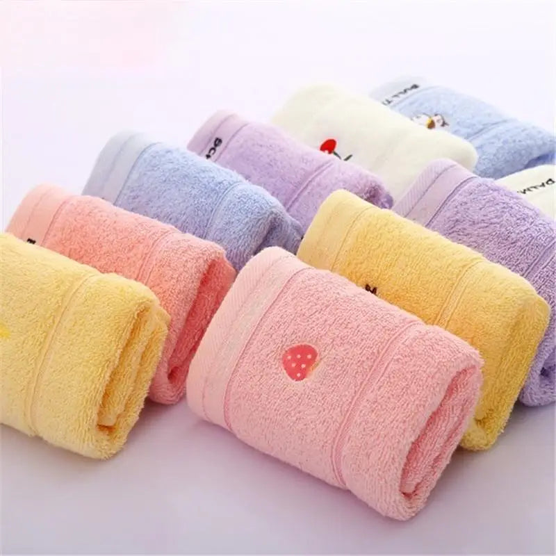 Fruit Embroidered Cotton Hand Towels Set of 5 – Soft & Absorbent
