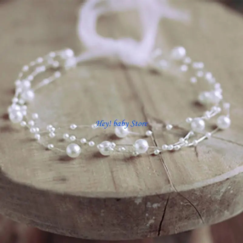 Baby Pearl Headband | Newborn Photoshoot Hair Tieback