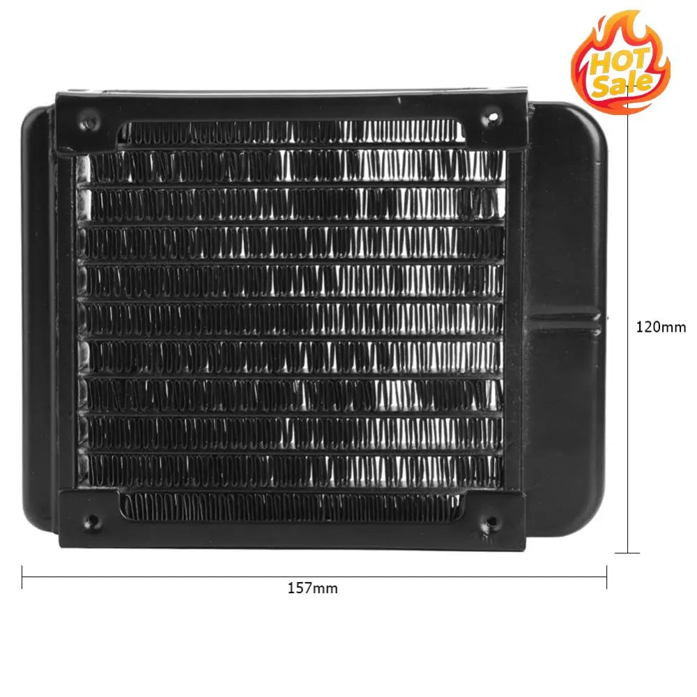 VODOOL 120mm PC Water Cooling Radiator G1/4 – 10 Pipe Aluminum