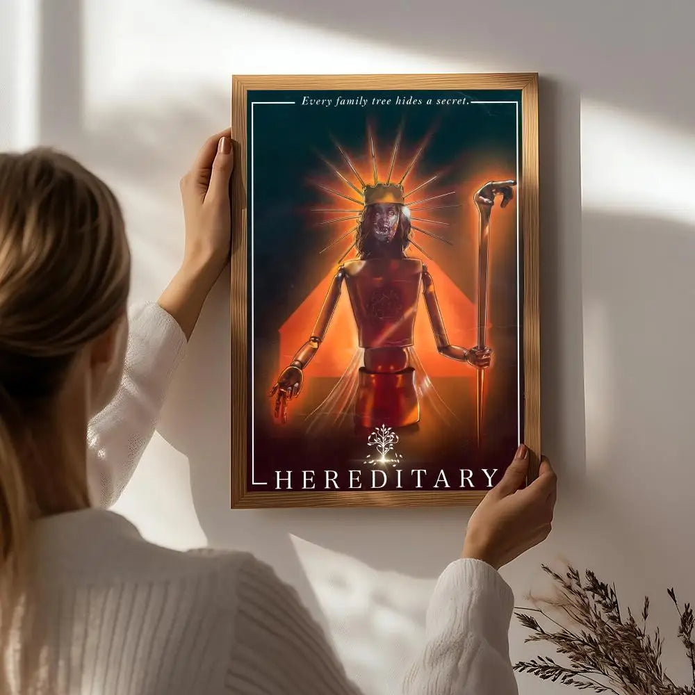 Movie H-Hereditary Poster HD Self Adhesive Waterproof Wall Art Ideal for Home Office Dorm Bedroom Great Gift Peaceful Pleasures Health and Wellness White1 50X70cmNoframe