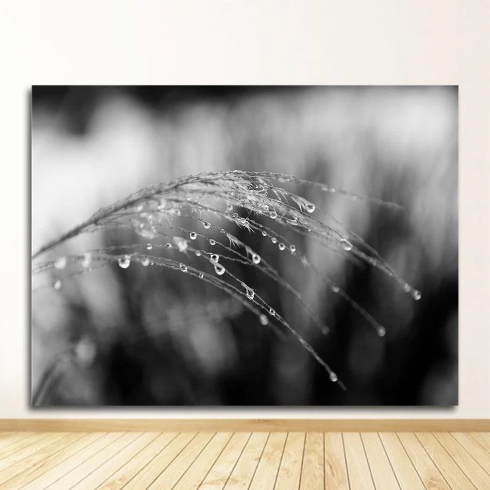 Art Modular Canvas Poster Bedside Background Home Decorative Prints Painting Reed Dandelion Feather Girl Pictures Wall Peaceful Pleasures Health and Wellness 0908XX01 30x40cm Unframed