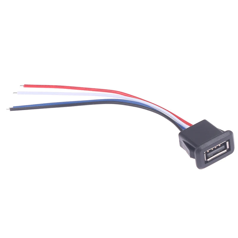 USB 2.0 Female Charging Port Connector with Cable & Socket