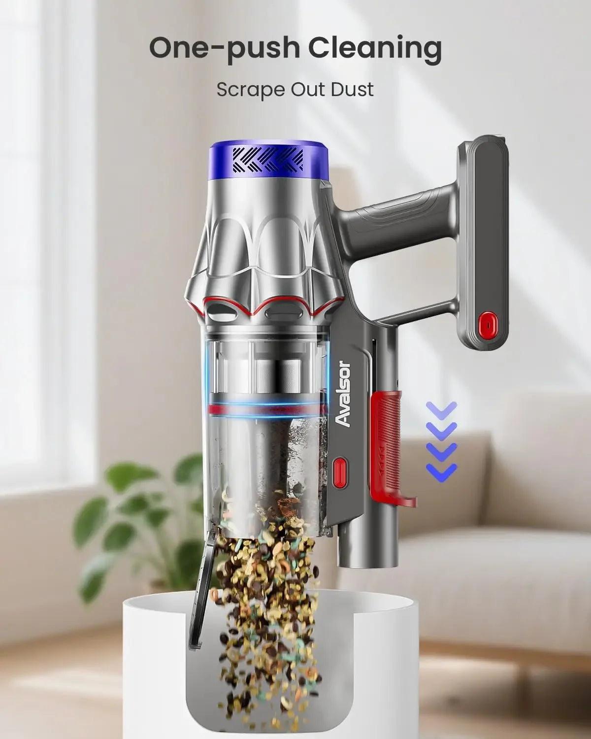 55KPa 650W Cordless Vacuum Cleaner, 70Mins Runtime for Pet Hair & Carpets, Self-Standing with Scented Tablet Peaceful Pleasures Health and Wellness
