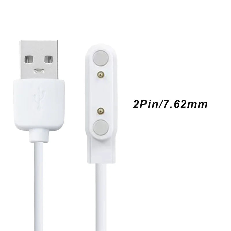 Magnetic Smart Watch Charger Cable – GT1 GT2 Y68 GS10 Universal Peaceful Pleasures Health and Wellness White