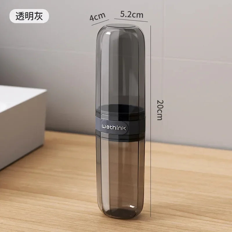 Transparent Portable Toothbrush Travel Case – Acrylic Cover