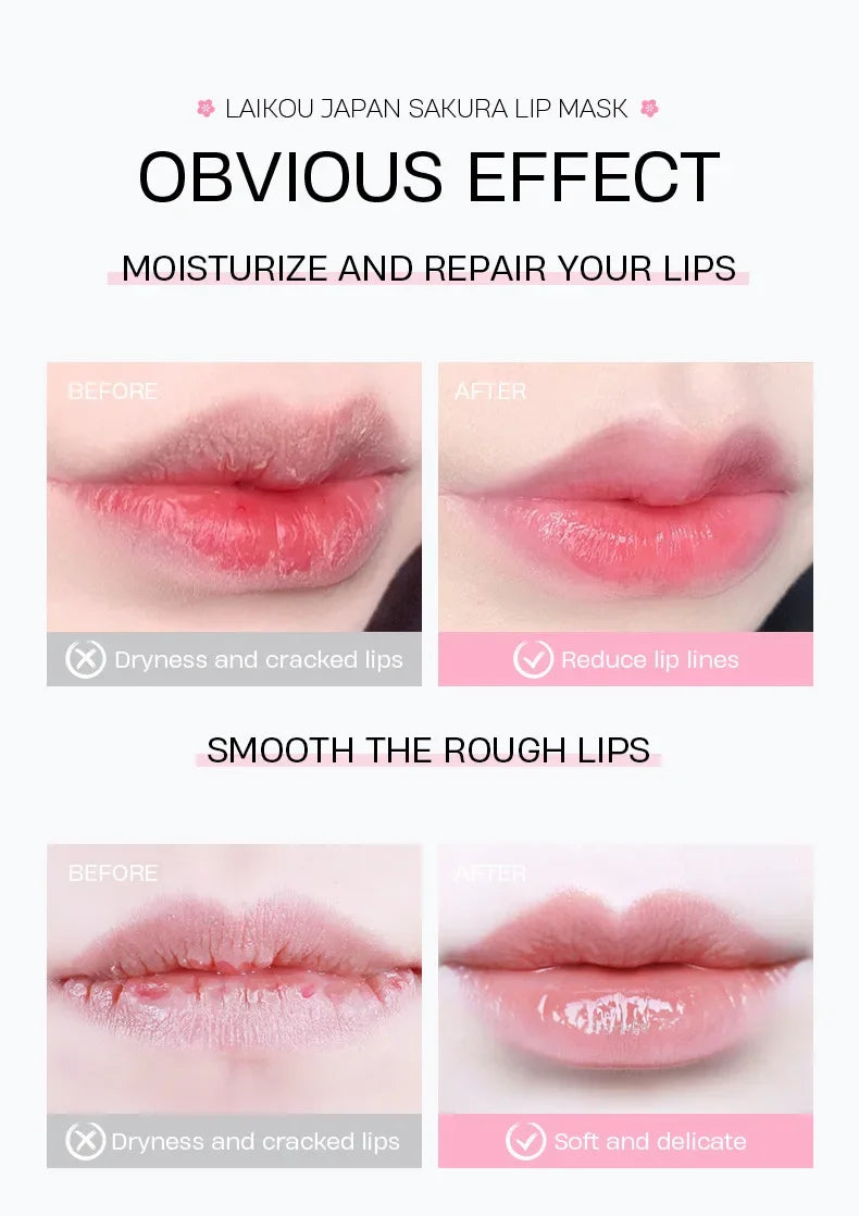 LAIKOU Sakura Overnight Lip Mask 8g – Hydrate & Repair Lips