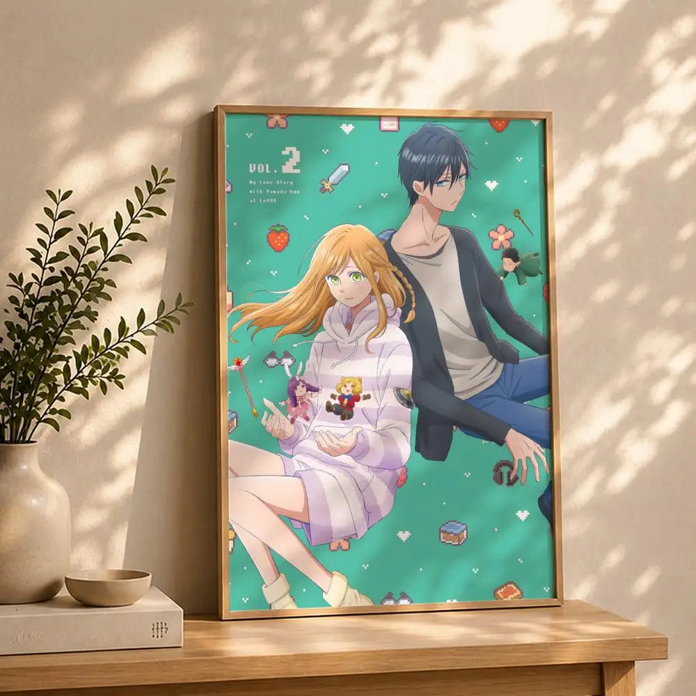 Anime M-My Love Story with Yamada-kun at Lv999S Poster HD Self Adhesive Waterproof Wall Art Ideal for Home Office Dorm Bedroom Peaceful Pleasures Health and Wellness