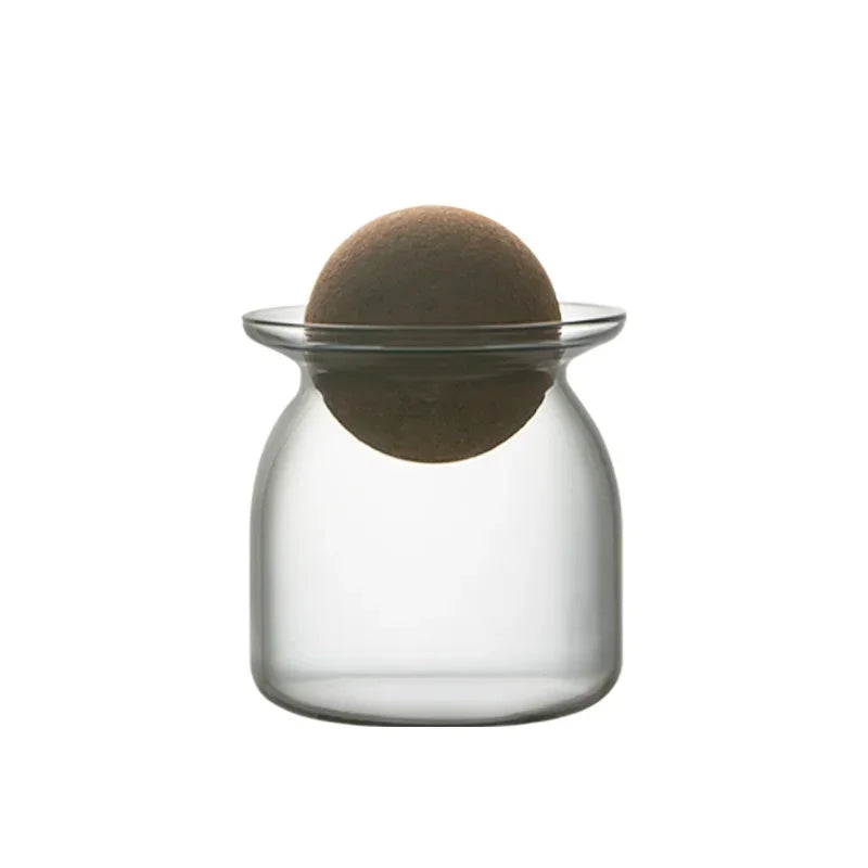 Coffee Bean Storage Jar Retro Sealed Food Grade Glass Coffee Powder Preservation Large Capacity Storage Bottle Peaceful Pleasures Health and Wellness A