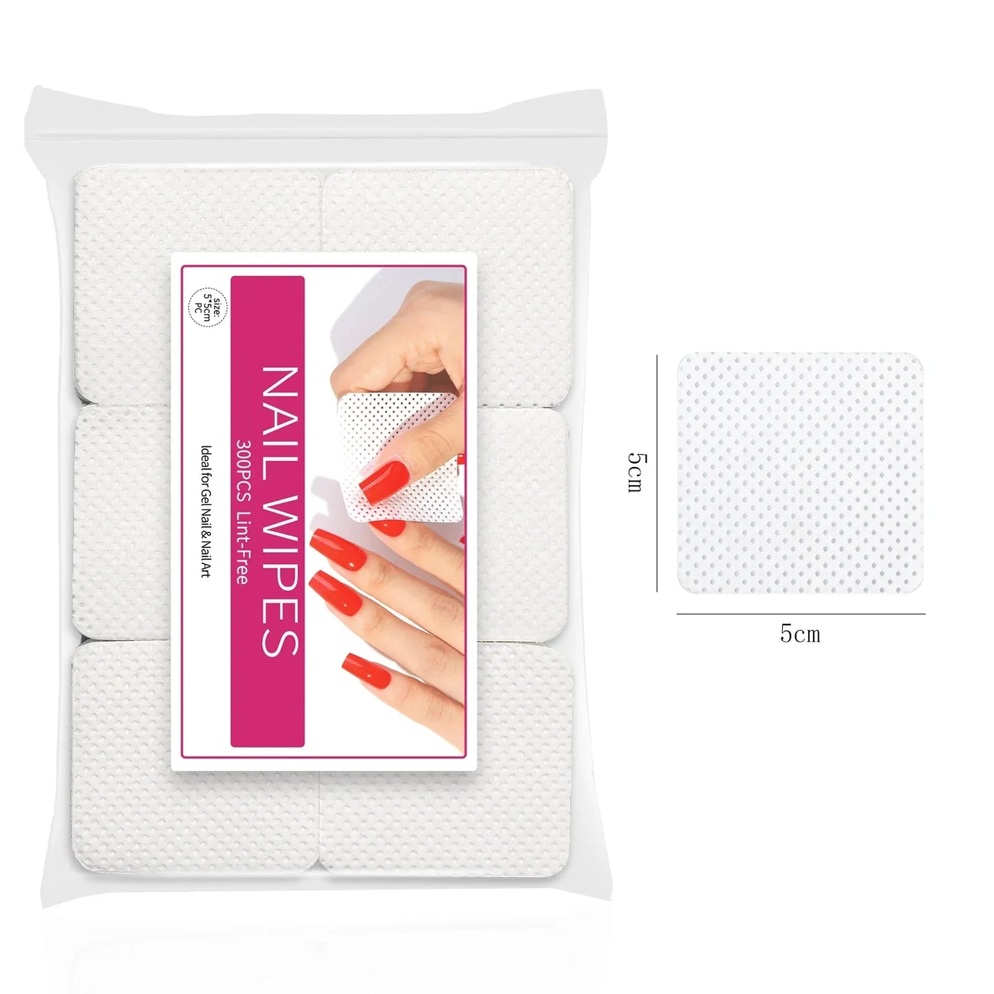 300pcs Cotton Gel Nail Polish Remover Wipes Nail Cleaning Pads Non Woven Lint-Free Nail Pads For Beauty Salon Nail Art Tool Peaceful Pleasures Health and Wellness WHITE