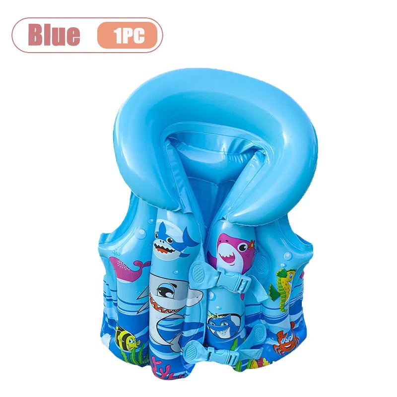 Kids Inflatable Swim Vest Toddler Life Jacket Buoyancy Aid PVC