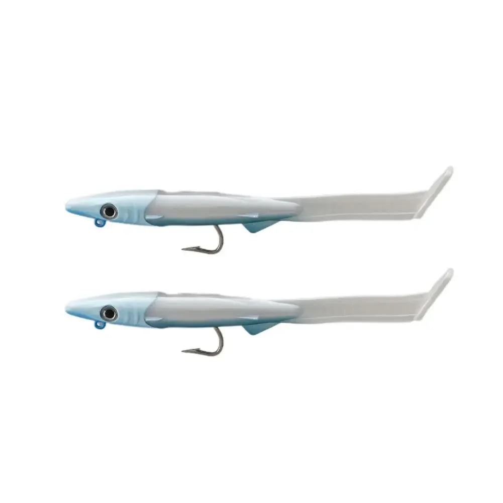 Soft Fishing Lures Kit Artificial Bait With VMC Hook 12cm 26g 2pcs/Pack Body Soft Lure for Freshwater Saltwater Fishing Peaceful Pleasures Health and Wellness 2PCS 02