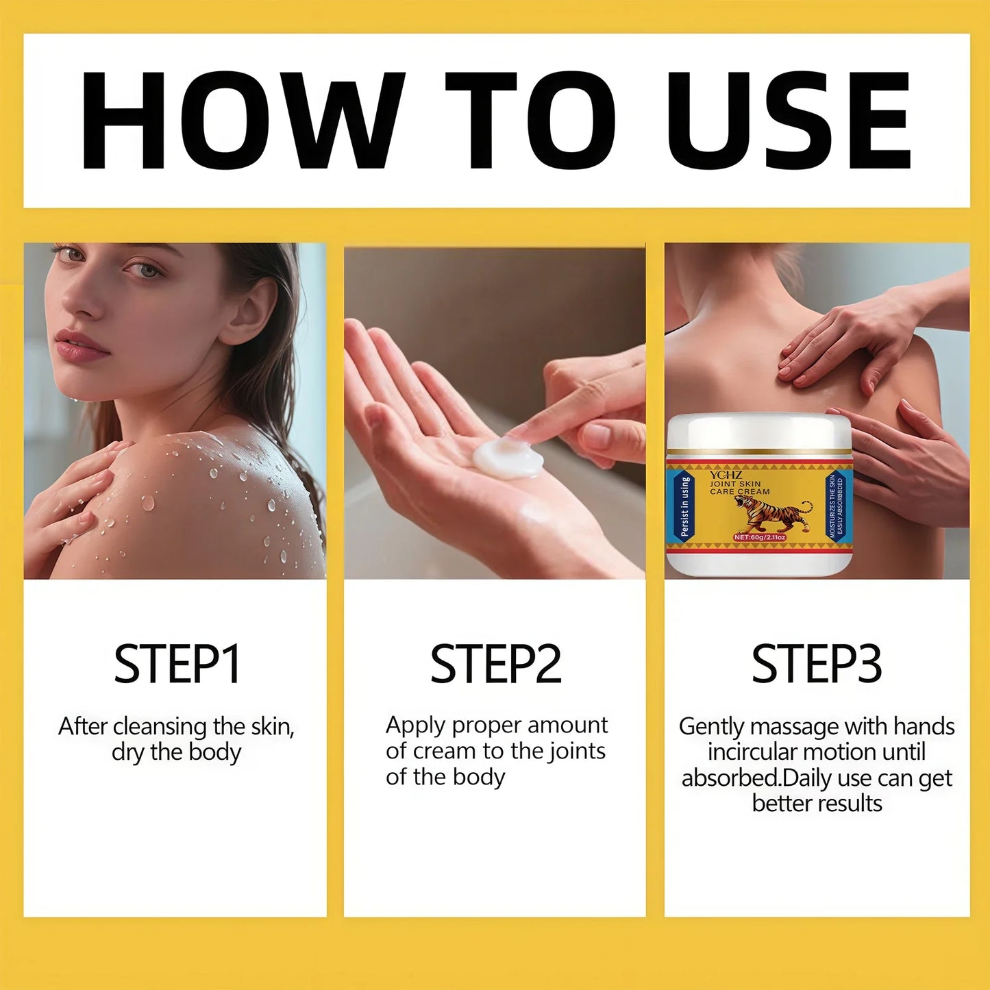Tiger Massage Cream – Moisturizing Body Cream for Sports | 60g