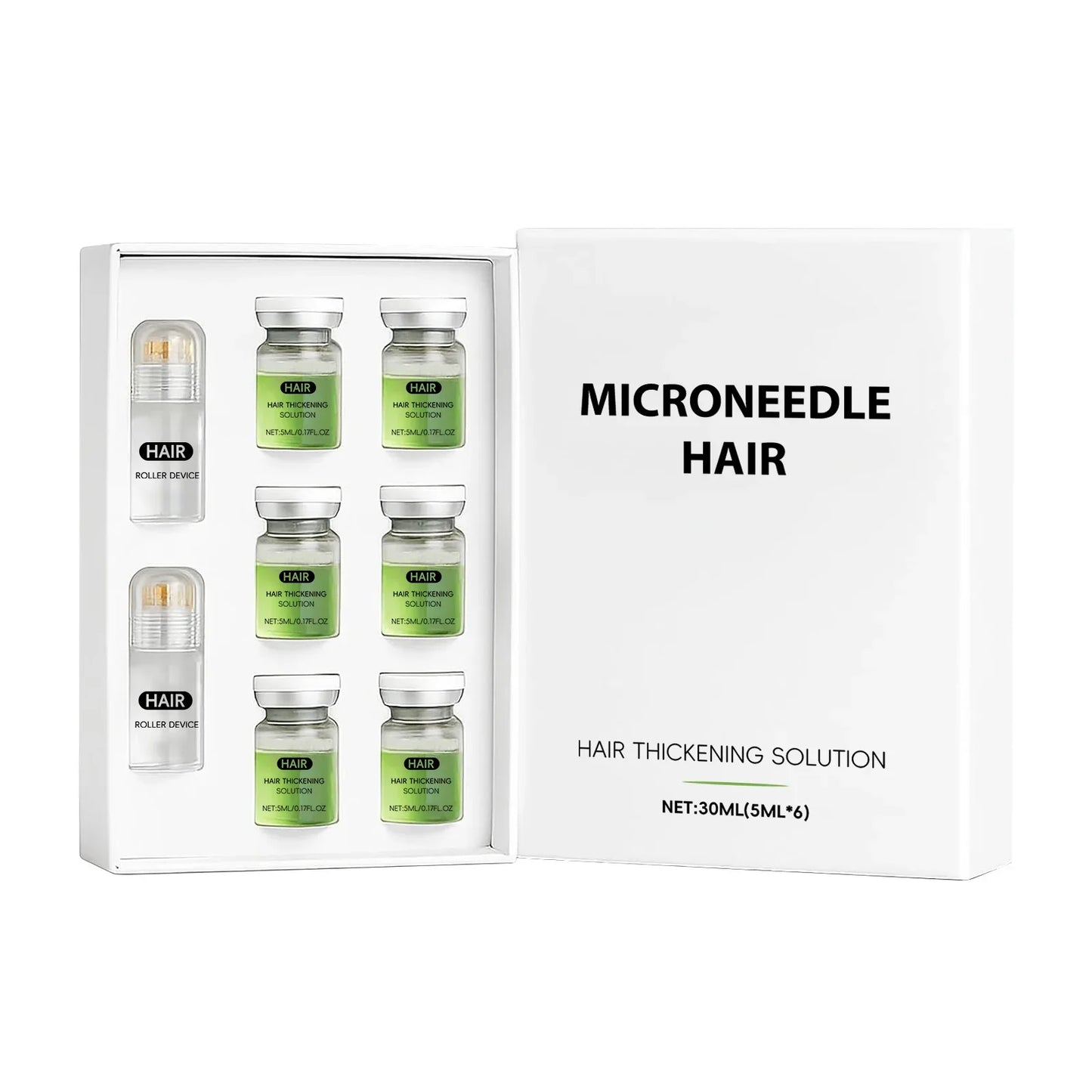Microneedle Hair Growth Kit – Scalp Serum & Needle Head 9×5ml