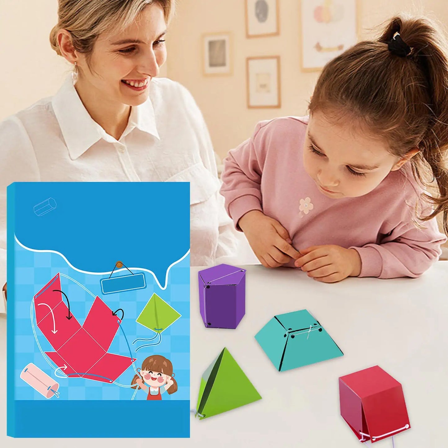 Pull String 3D Geometry Learning Book | Montessori Math Toy Educational Math Toy Peaceful Pleasures Health and Wellness