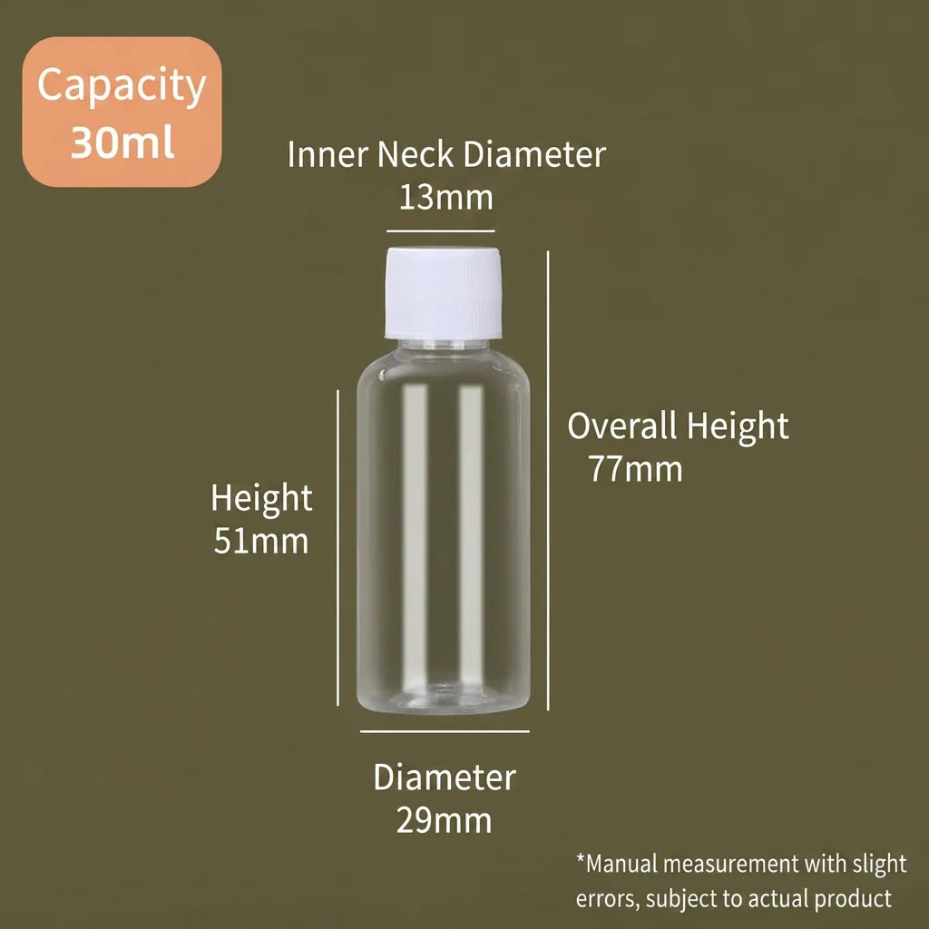 Clear PET Refillable Bottle – Leakproof Screw Cap & Foil Gasket