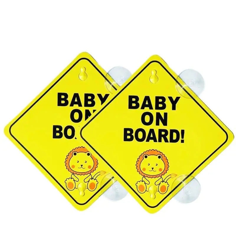 Baby on Board Car Sticker 2-Pack | High Visibility Safety Sign