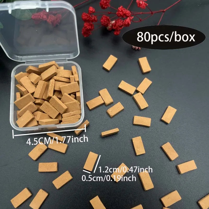 80pc 1:35 Miniature Brick Set – Model & Garden Diorama
