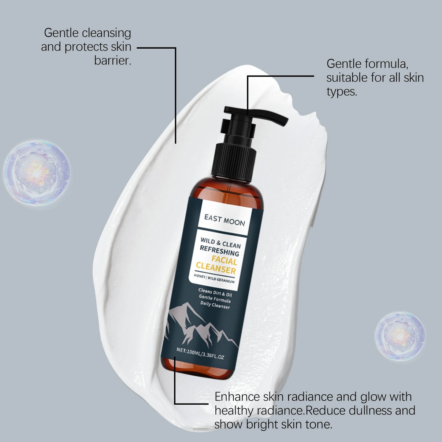 East Moon Men's Nourishing Face Cleanser – Oil Control 100ml