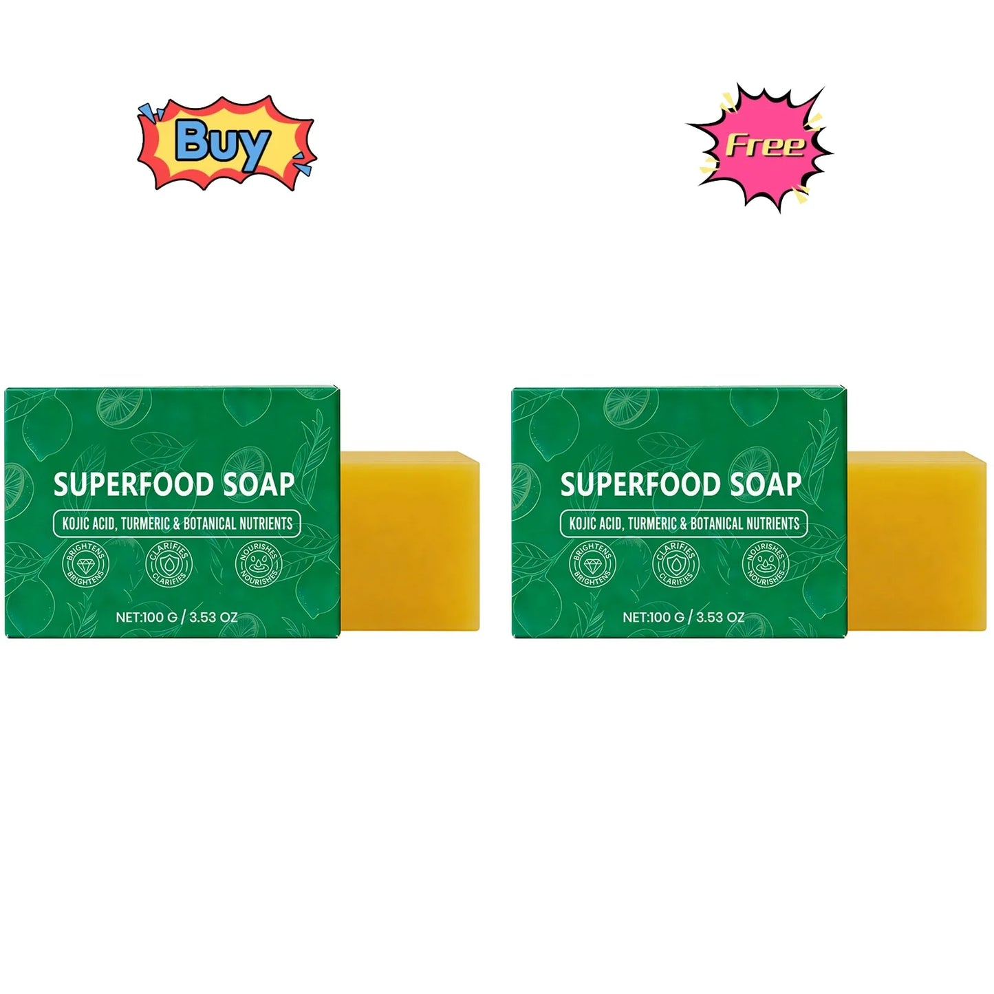 Natural Superfood Facial Soap – Brightening & Deep Cleansing Bar