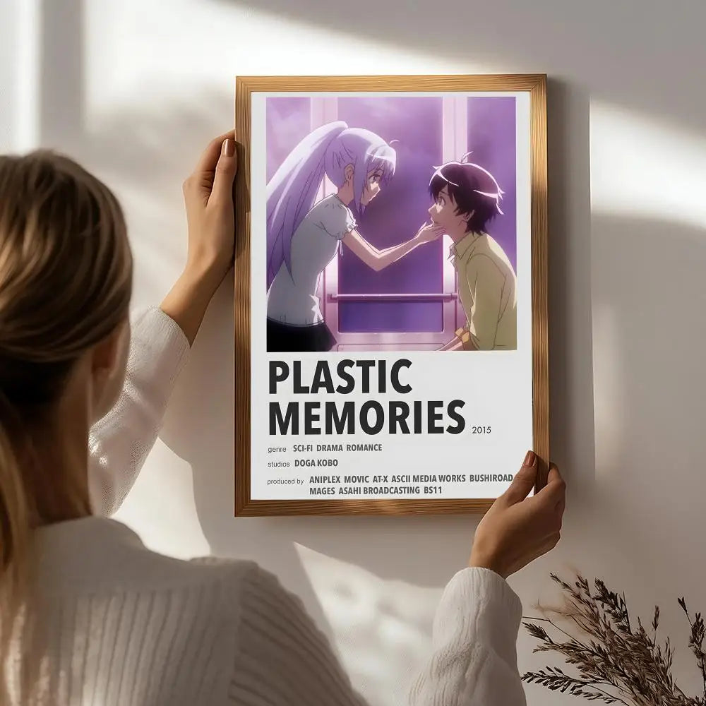 Anime P-Plastic Memories Poster HD Self Adhesive Waterproof Wall Art Ideal for Home Office Dorm Bedroom Great Gift Peaceful Pleasures Health and Wellness White6 50X70cmNoframe