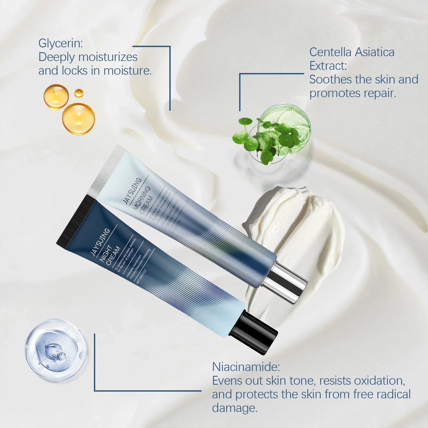 Jaysuing Day & Night Face Cream Set – Brighten, Firm & Hydrate