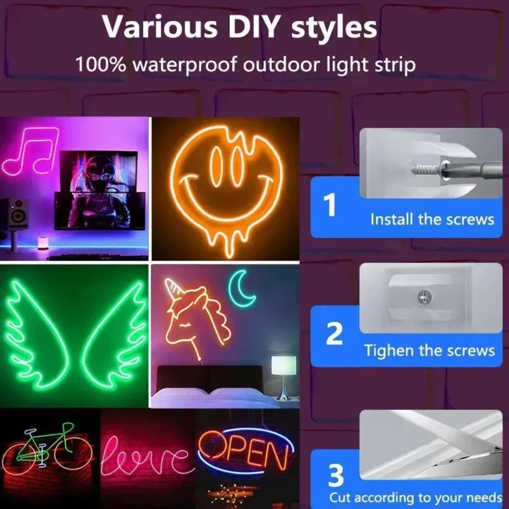 Neon LED Strip Light Music Sync DIY Multicolor Room Décor