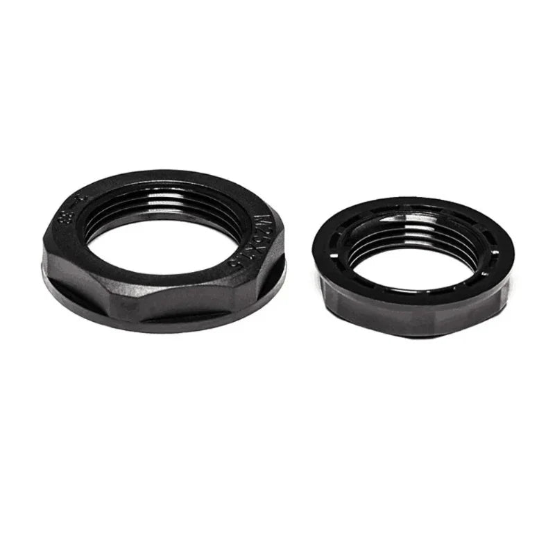 Nylon Flange Hex Nuts M8–M32 | White & Black Insulating Fastener