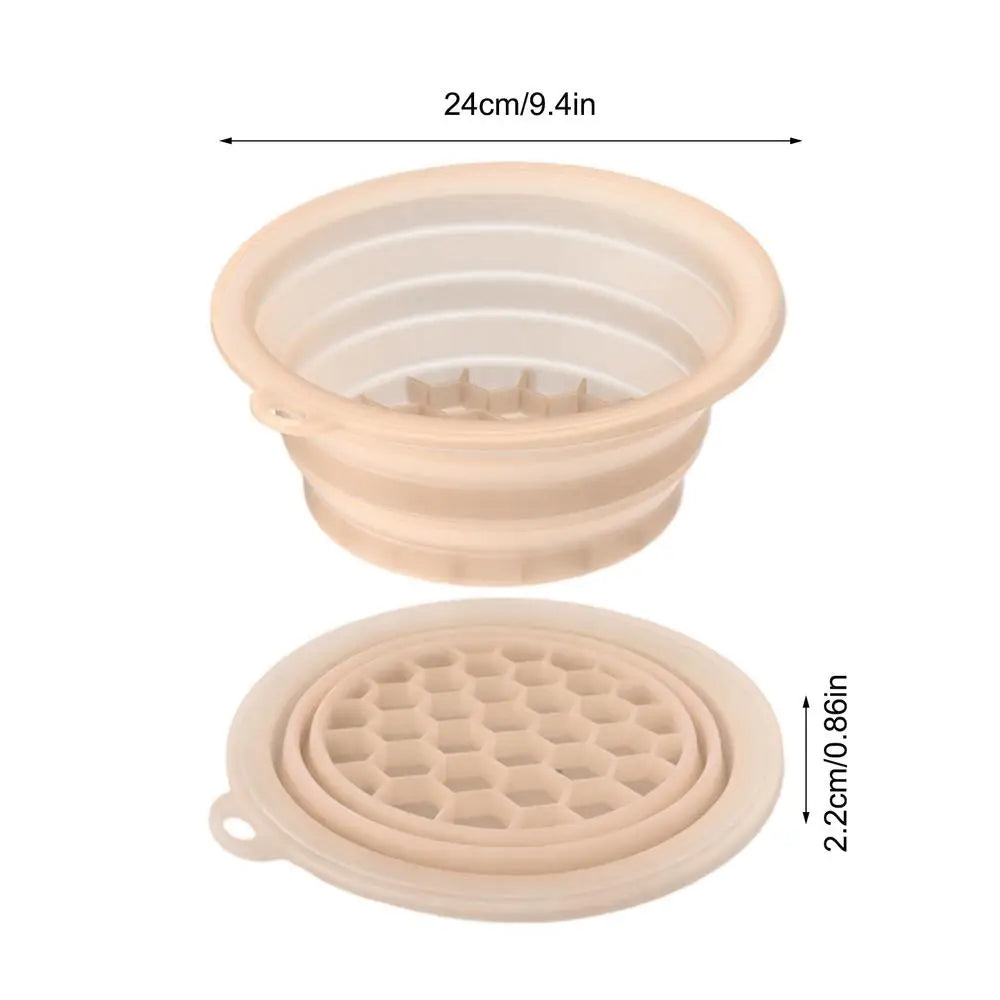 Ice Face Bath Bowl – Foldable Silicone Facial Cold Compress Basin