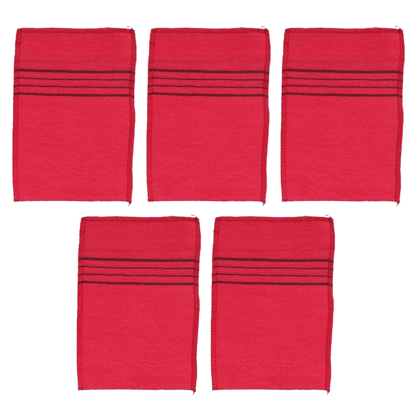 Korean Exfoliating Bath Washcloth Body Scrub Towel 5 Pack