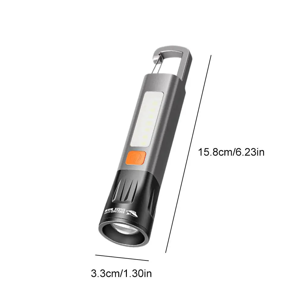 Zoomable LED EDC Flashlight | 7-Mode USB-C Rechargeable Torch LED EDC Flashlight Peaceful Pleasures Health and Wellness