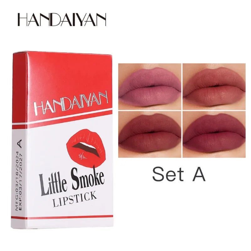 Velvet Matte Lipstick Set 4 Pcs | 12 Colors, Waterproof