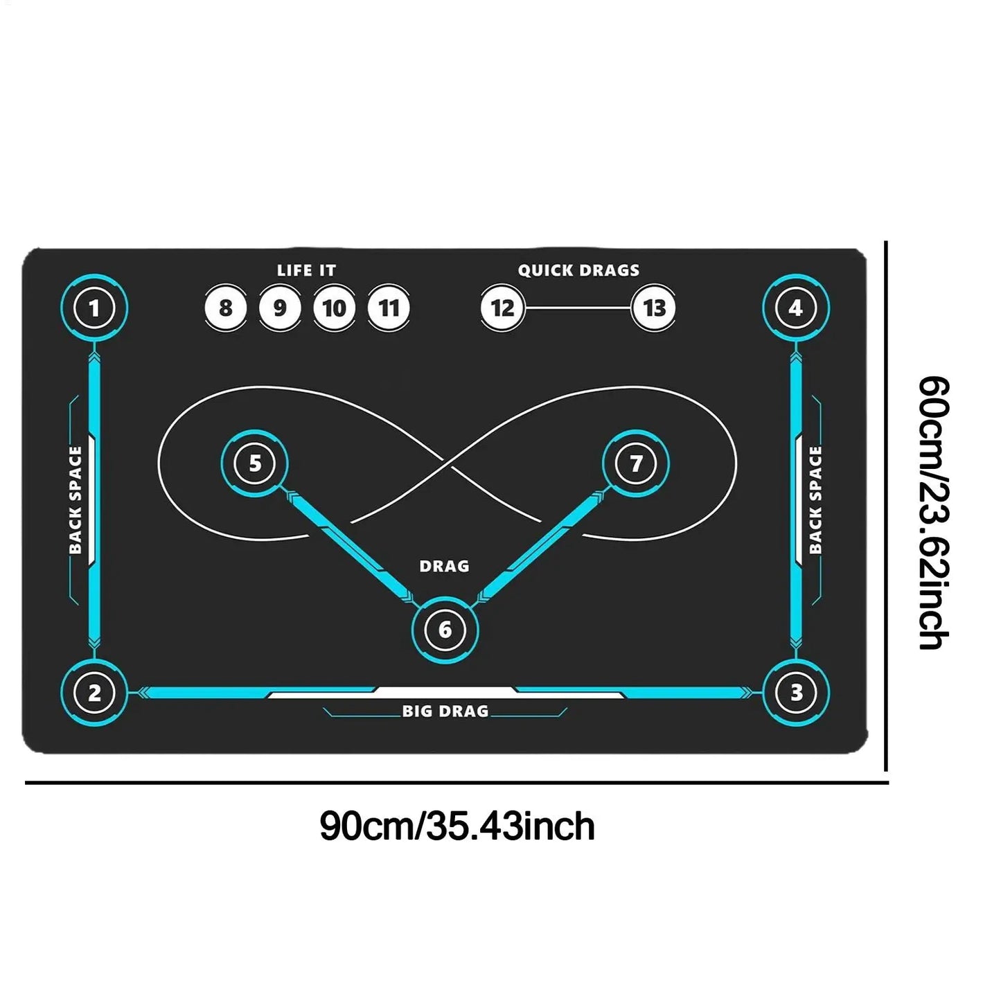 Hockey & Soccer Training Mat – Non-Slip Stickhandling Pad 90×60cm
